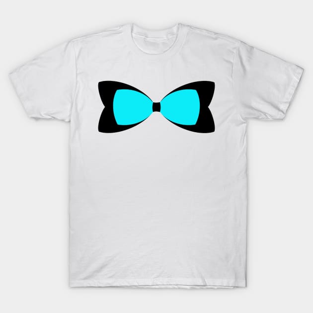 Blue/black bow T-Shirt by tothemoons